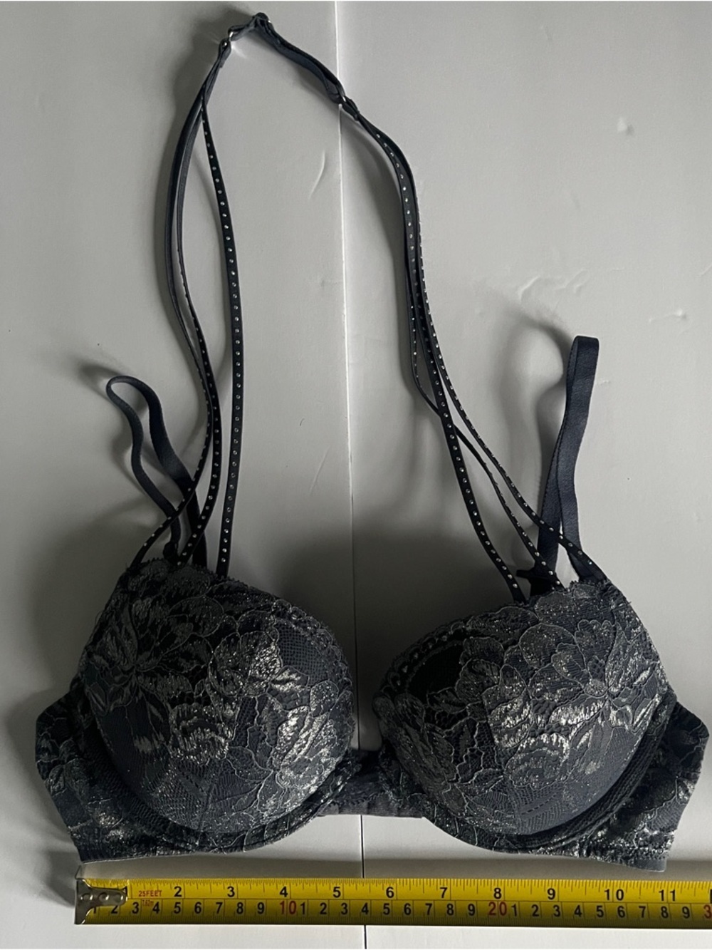 La Senza Beyond Sexy Metallic Lace Bra/Hello Sugar Turquoise Ombré Lace Bra 32C - Picture 2 of 15
